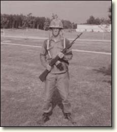 Ed Brodow as a Marine officer